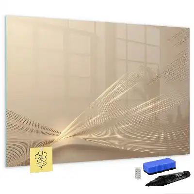 Magnetisch glazen schrijfbord uitvoering abstract licht