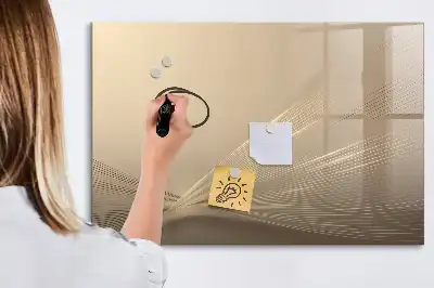Magnetisch glazen schrijfbord uitvoering abstract licht