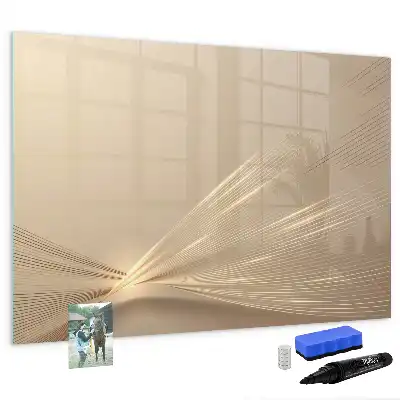 Magnetisch glazen schrijfbord uitvoering abstract licht