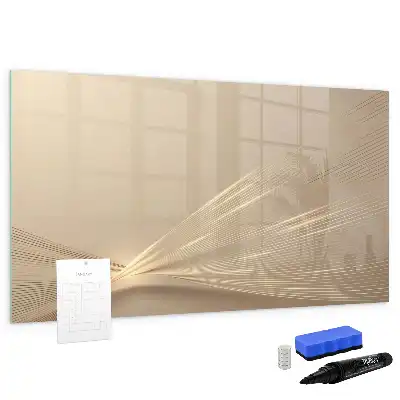 Magnetisch glazen schrijfbord uitvoering abstract licht