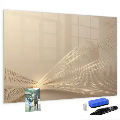 Magnetisch glazen schrijfbord uitvoering abstract licht