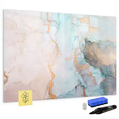 Magnetisch glazen schrijfbord abstract beeld voor notities en foto's