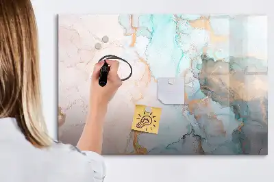 Magnetisch glazen schrijfbord abstract beeld voor notities en foto's
