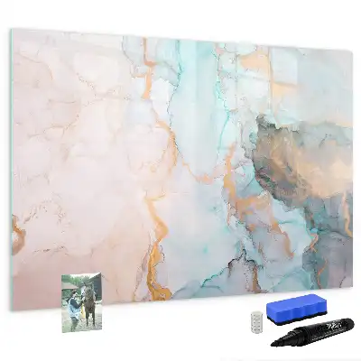 Magnetisch glazen schrijfbord abstract beeld voor notities en foto's