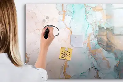 Magnetisch glazen schrijfbord abstract beeld voor notities en foto's