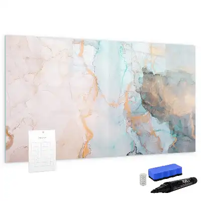 Magnetisch glazen schrijfbord abstract beeld voor notities en foto's