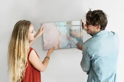 Magnetisch glazen schrijfbord abstract beeld voor notities en foto's