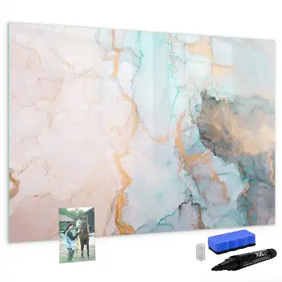 Magnetisch glazen schrijfbord abstract beeld voor notities en foto's