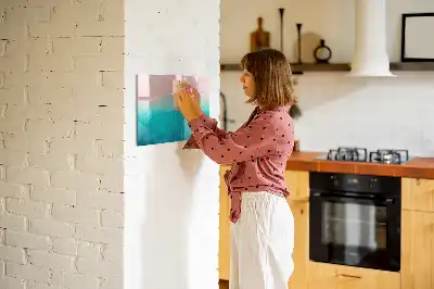 Magnetisch glazen schrijfbord met print van strand en zee