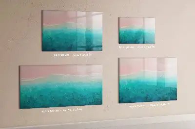 Magnetisch glazen schrijfbord met print van strand en zee