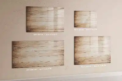 Magnetisch glazen schrijfbord voor notities en foto's met houtstructuur