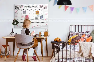Magnetisch glazen maandplanner voor notities en foto's