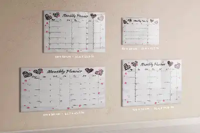 Magnetisch glazen maandplanner voor notities en foto's