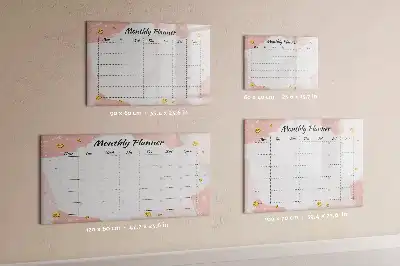 Glazen magnetische maandplanner beschrijfbaar designbord