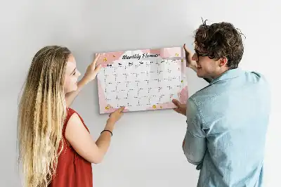 Glazen magnetische maandplanner beschrijfbaar designbord