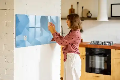 Magnetisch glazen schrijfbord met abstractie in driehoeksvorm