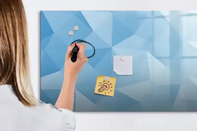 Magnetisch glazen schrijfbord met abstractie in driehoeksvorm