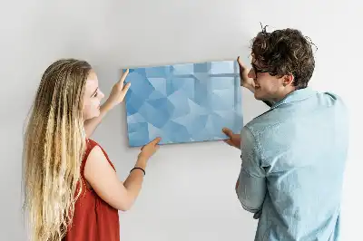 Magnetisch glazen schrijfbord met abstractie in driehoeksvorm
