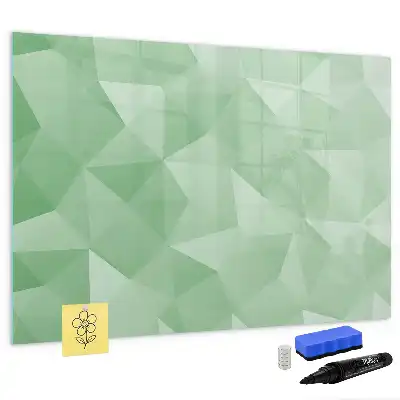 Magnetisch glazen schrijfbord met abstracte driehoekspatroon