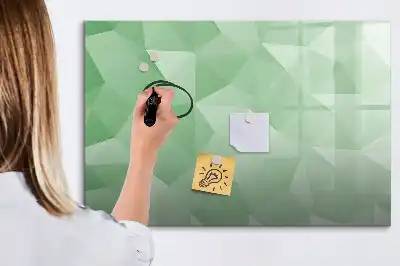 Magnetisch glazen schrijfbord met abstracte driehoekspatroon