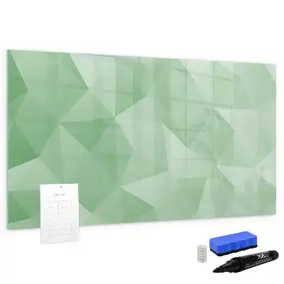 Magnetisch glazen schrijfbord met abstracte driehoekspatroon