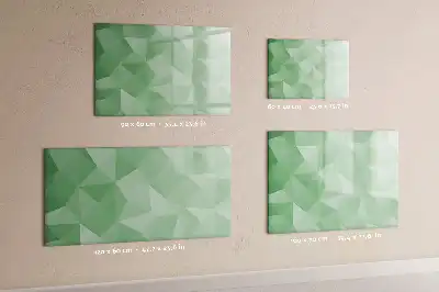 Magnetisch glazen schrijfbord met abstracte driehoekspatroon