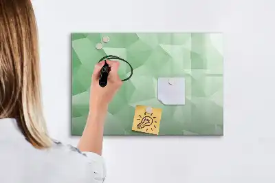 Magnetisch glazen schrijfbord met abstracte driehoekspatroon