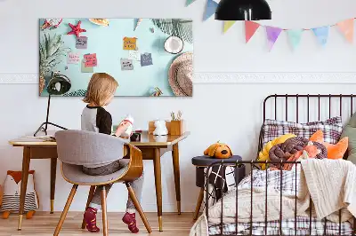 Beschrijfbaar glazen magneetbord met Zomercompositie design