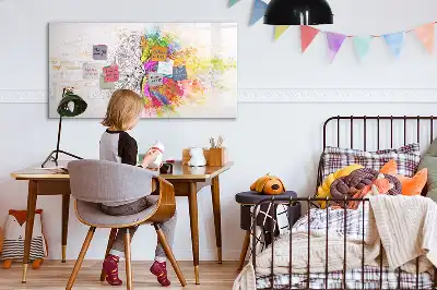 Magnetisch glazen schrijfbord met abstracte print Brein