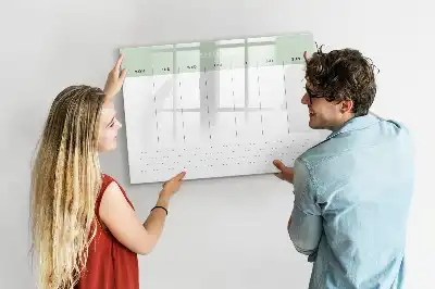 Weekplanner van glas beschrijfbaar magneetbord met design