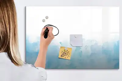 Beschrijfbaar glazen magneetbord met design geschilderde vlekken
