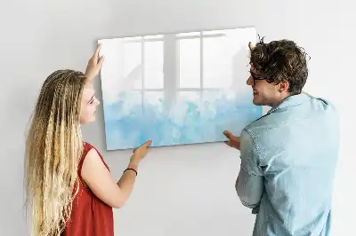 Beschrijfbaar glazen magneetbord met design geschilderde vlekken