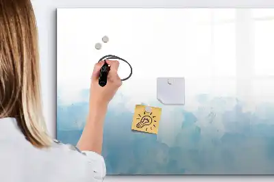 Beschrijfbaar glazen magneetbord met design geschilderde vlekken