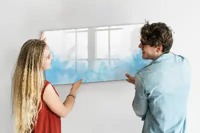 Beschrijfbaar glazen magneetbord met design geschilderde vlekken