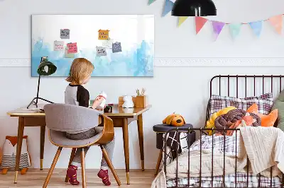 Beschrijfbaar glazen magneetbord met design geschilderde vlekken
