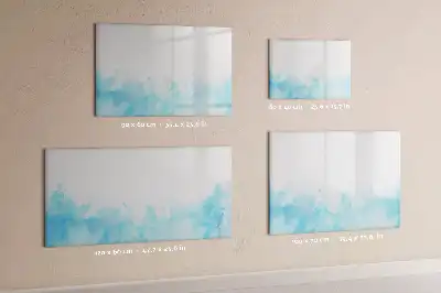 Beschrijfbaar glazen magneetbord met design geschilderde vlekken