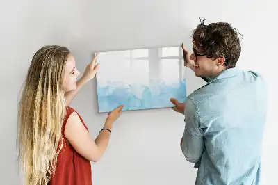 Beschrijfbaar glazen magneetbord met design geschilderde vlekken