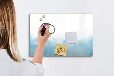 Beschrijfbaar glazen magneetbord met design geschilderde vlekken