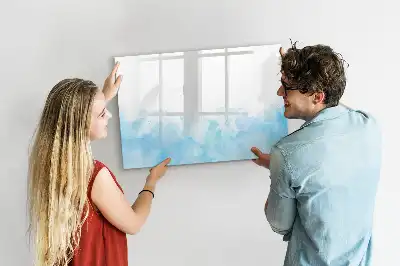 Beschrijfbaar glazen magneetbord met design geschilderde vlekken