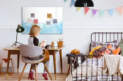 Beschrijfbaar glazen magneetbord met design geschilderde vlekken