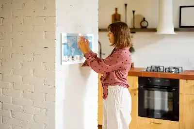 Beschrijfbaar glazen magneetbord met continentkaarten design
