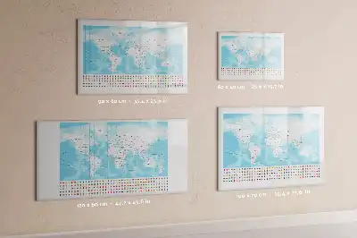 Beschrijfbaar glazen magneetbord met continentkaarten design