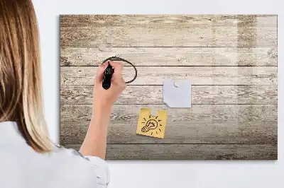Magnetisch glazen schrijfbord voor notities en foto's uitgevoerd in houten panelen