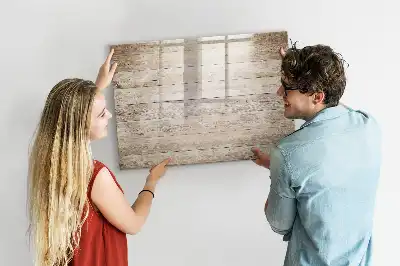 Magnetisch glazen schrijfbord voor notities en foto's uitgevoerd in houten panelen