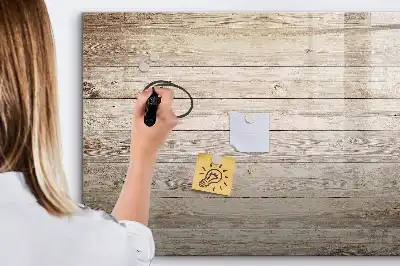 Magnetisch glazen schrijfbord voor notities en foto's uitgevoerd in houten panelen