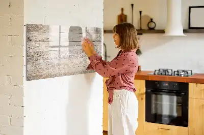 Magnetisch glazen schrijfbord voor notities en foto's uitgevoerd in houten panelen