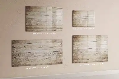Magnetisch glazen schrijfbord voor notities en foto's uitgevoerd in houten panelen