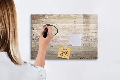 Magnetisch glazen schrijfbord voor notities en foto's uitgevoerd in houten panelen