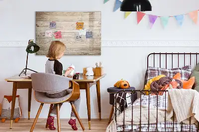 Magnetisch glazen schrijfbord voor notities en foto's uitgevoerd in houten panelen