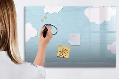 Glazen magneetbord beschrijfbaar kinderbord met design